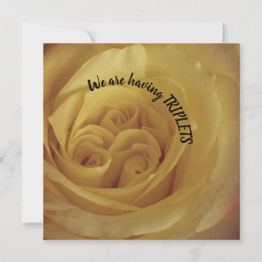 met Baby van Triplets Yellow Rose Kaart (Voorkant)