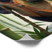 met bamboe beklede pandabedel poster (Hoek)