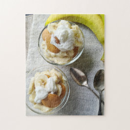 Met bananen en koekjes vervaardigde panden legpuzzel