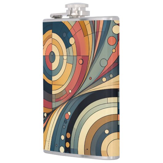 met Bauhaus-dualiteit omwikkelde vinylkolf Heupfles (Links)