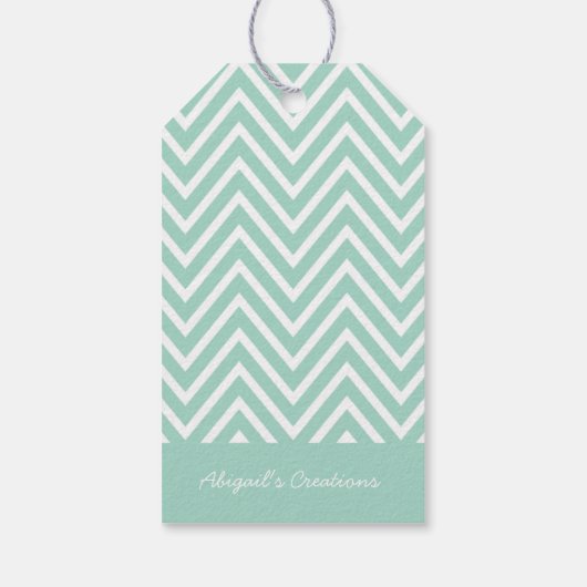 MET BEDANKT LABEL modern chevron eenvoudige koele  Cadeaulabel (Achterkant)
