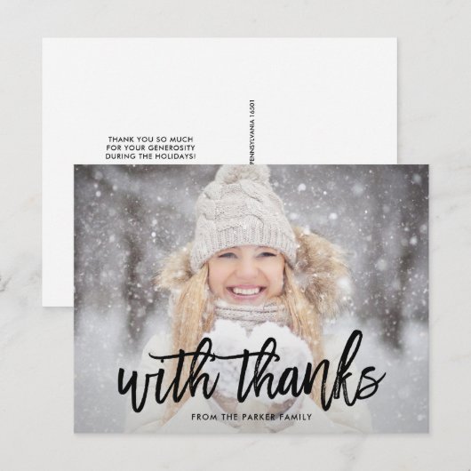 Met Bedankt | Vakantie Bedankt met foto Briefkaart (Voorkant / Achterkant)