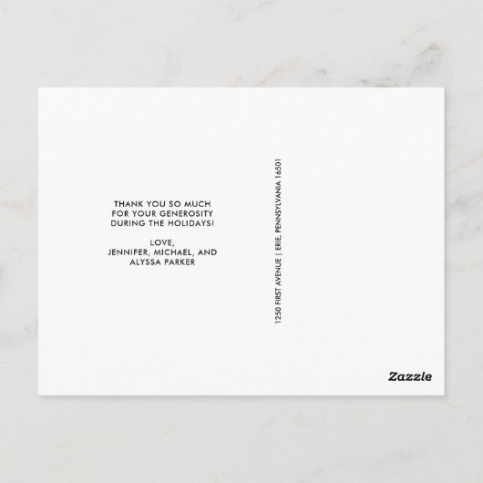 Met Bedankt | Vakantie Bedankt met foto Briefkaart (Achterkant)