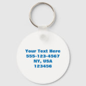 met bedrijfsnaam en -Logo Sleutelhanger (Achterkant)