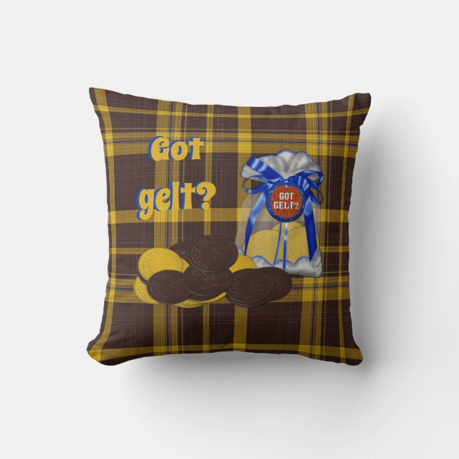 Met behulp van 'got-Gelt-Chocolate-Coin-Grouping-P Kussen (Voorkant)