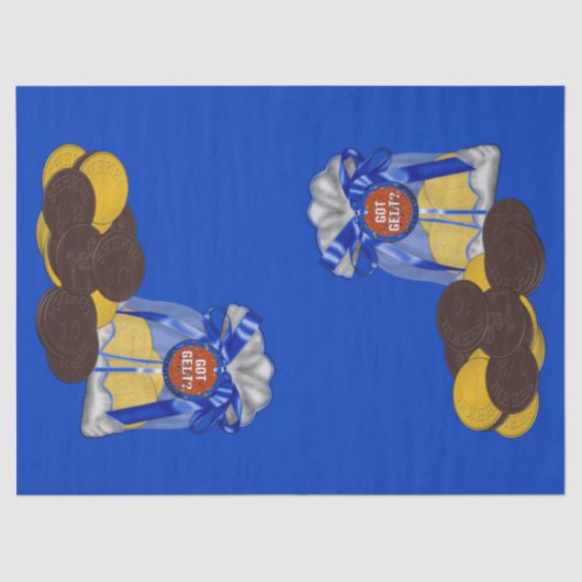 Met behulp van "got-Gelt-Chocolate-Coin-Grouping" Tissuepapier (Voorkant)