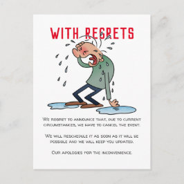 Met Betreffende de Cartoon van de Uitgestelde Annu Briefkaart