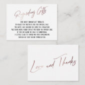 Met betrekking tot het schrijven van cadeautjes me informatiekaartje (Voorkant / Achterkant)