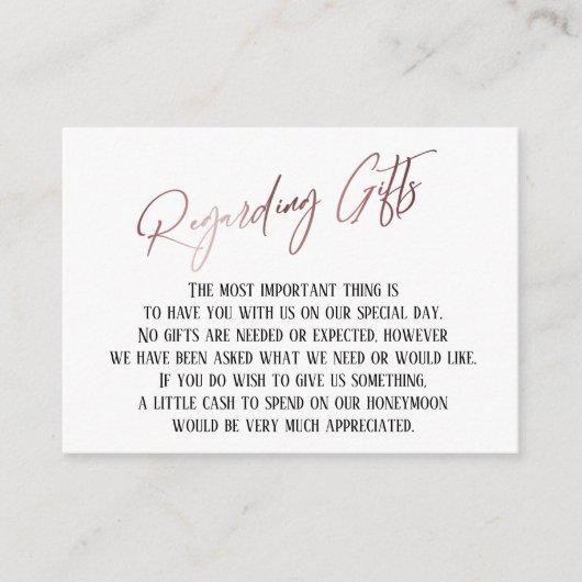 Met betrekking tot het schrijven van cadeautjes me informatiekaartje (Voorkant)