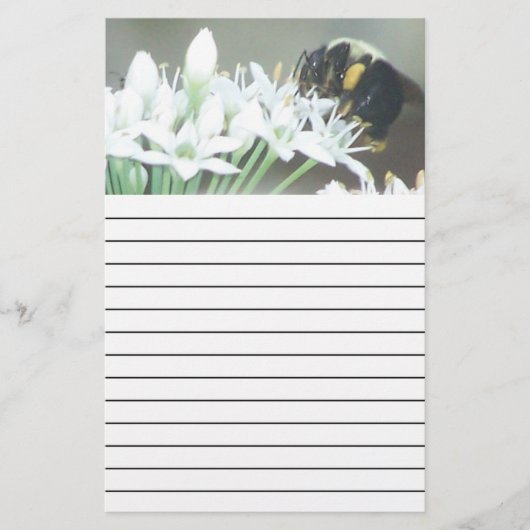 Met bijen bekleed briefpapier (Voorkant)