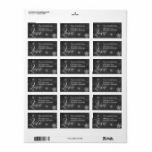 Met Black White Chalkboard Snowflakes van Love Scr Etiket (Full Sheet)