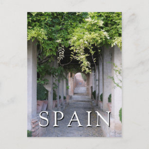 Met Blad Bedekte Wandelgang, Spanje Briefkaart