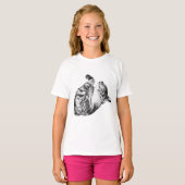 met blad gevulde dwarsligger t-shirt (Voorkant volledig)