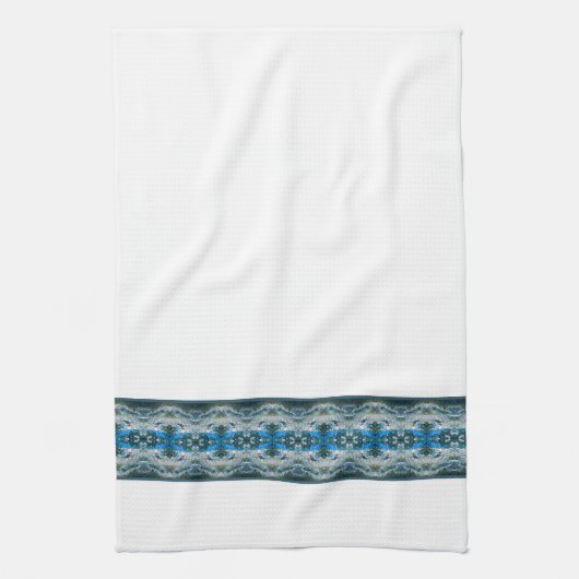 Met blauw en grijs gevlekt theedoek (Verticaal)