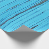 met blauw geweven hout cadeaupapier (Hoek)