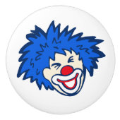 Met blauwe haarlok / deurknop keramische knop (Voorkant)