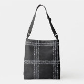 Met bloem gevulde plaid strepen crossbody tas (Achterkant)