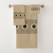 met bloemen bijgesneden patroon bad handdoek (Insitu)