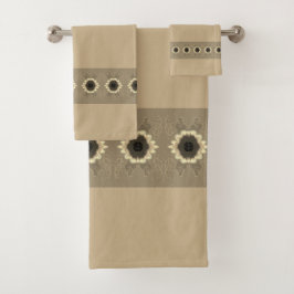 met bloemen bijgesneden patroon bad handdoek