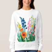 met bloemen pattereerde kleding trui (Voorkant)