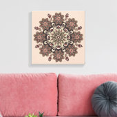 met bloemmandala omwikkeld canvas afdruk (Insitu (Woonkamer))