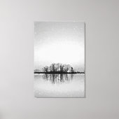met bomen begroeid eiland canvas afdruk (Voorkant)
