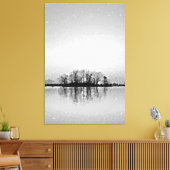 met bomen begroeid eiland canvas afdruk (Insitu (Woonkamer))