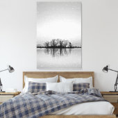 met bomen begroeid eiland canvas afdruk (Insitu (Slaapkamer))