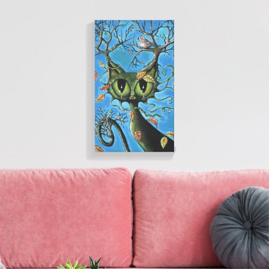 Met boomkat omwikkeld canvas (Insitu (Woonkamer))