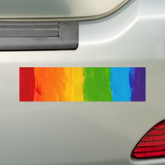 met borstel geschilderde regenboog van de waterver bumpersticker (Op auto)