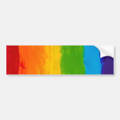 met borstel geschilderde regenboog van de waterver bumpersticker (Voorkant)