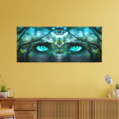 met bos bekleed canvas afdruk (Insitu (Woonkamer))