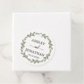 Met Botanische Wreath Weddenschap Wit bedankt Bedankjes Labels (In situ)