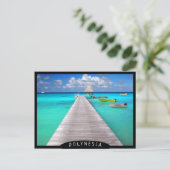 Met boten in een tropische lagune briefkaart (Staand voorkant)