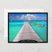 Met boten in een tropische lagune briefkaart (Voorkant / Achterkant)