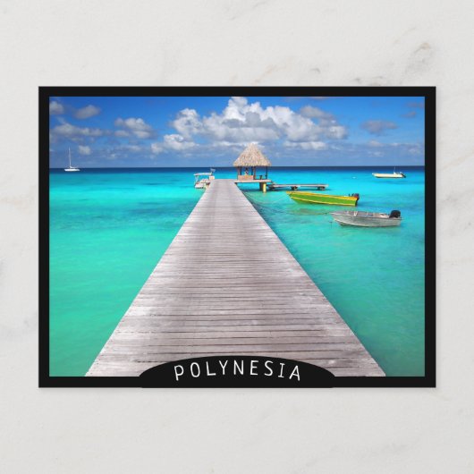 Met boten in een tropische lagune briefkaart (Voorkant)