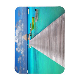 Met boten in een tropische lagune magneet