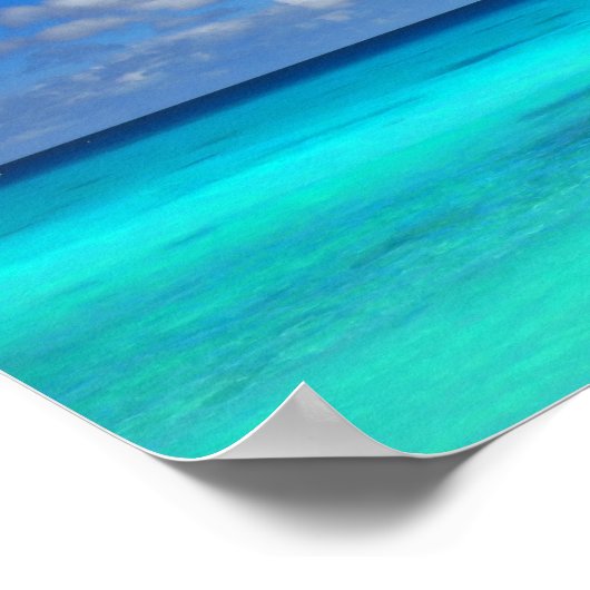 Met boten in een tropische lagune poster (Hoek)