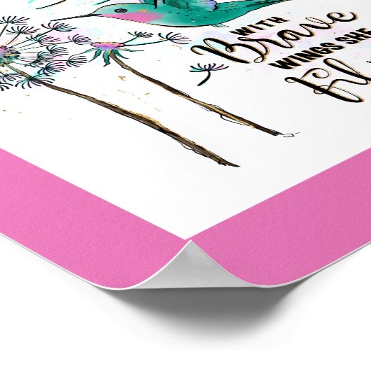 Met Brave Wings vliegt ze Poster (Hoek)