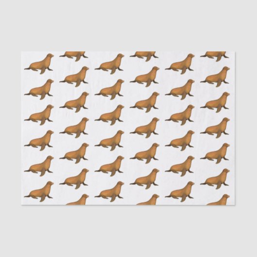 met bruin Zee Tissuepapier (Voorkant)