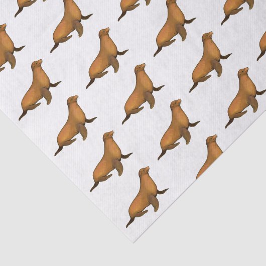 met bruin Zee Tissuepapier (Detail)