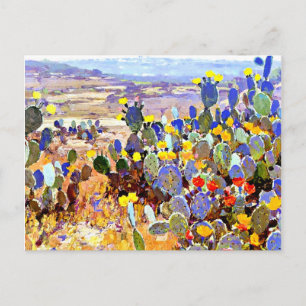 Met Cacti schildert Julian Onderdonk Briefkaart