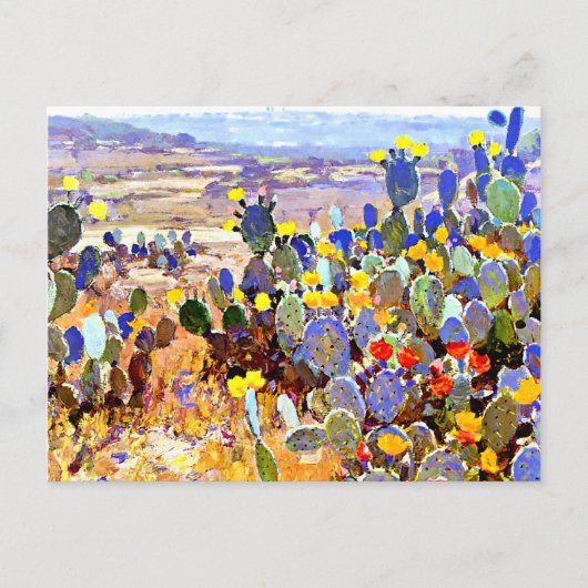 Met Cacti schildert Julian Onderdonk Briefkaart (Voorkant)
