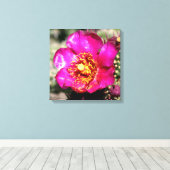 met cactus verpakte doek canvas afdruk (Insitu (Houten vloer))