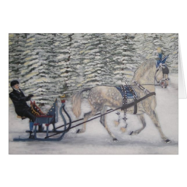 "Met cellen aan" paardenkaart (Voorkant Horizontaal)