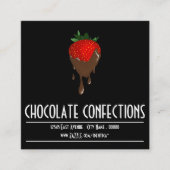 met chocolade bedekte aardbei klantenkaartje (Voorkant)