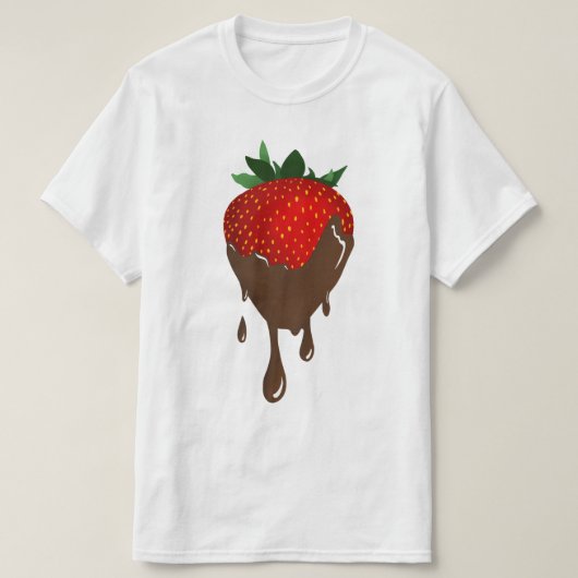 met chocolade bedekte aardbei T-Shirt (Design voorkant)