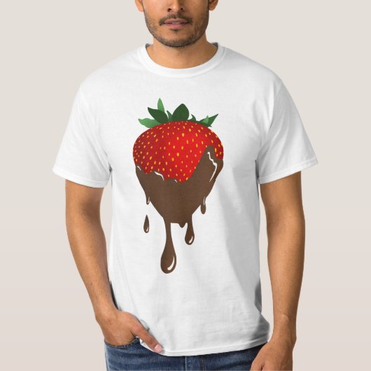 met chocolade bedekte aardbei T-Shirt (Voorkant)