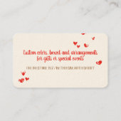 met chocolade bedekte aardbeienbesmettingen maar visitekaartje (Achterkant)