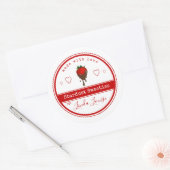 met chocolade bedekte aardbeienmerken ronde sticker (Envelop)
